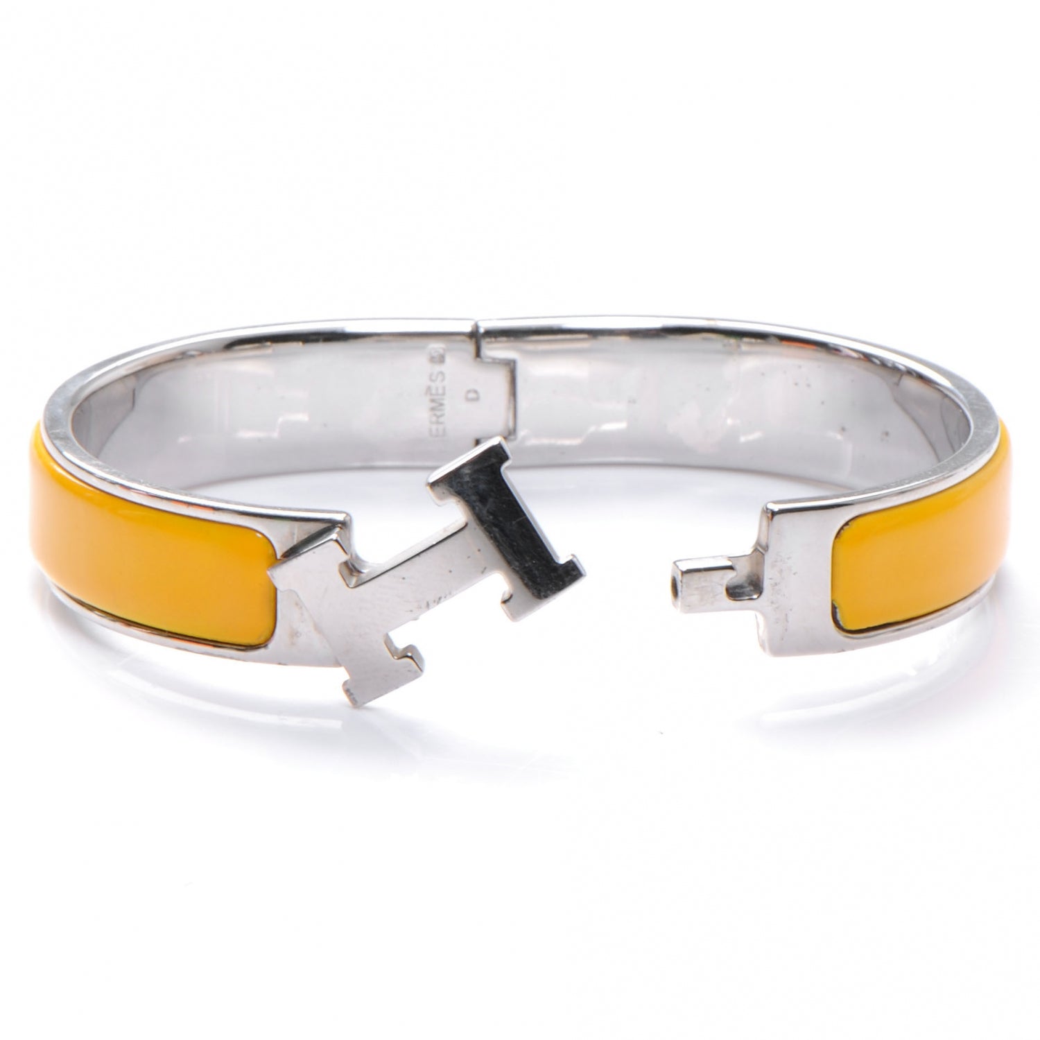 Hermes Enamel Clic Clac H Bracelet PM Narrow Yellow 3 of 5