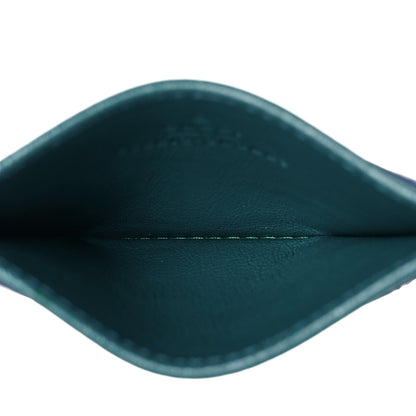 Gucci Azalea Calfskin Matelasse Diagonal Enamel Torchon GG Marmont Card Holder Imperial Blue Pavone 5 of 8