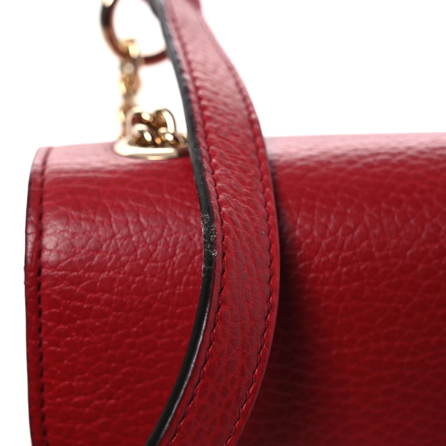 Gucci Dollar Calfskin Small Interlocking G Shoulder Bag Red 12 of 13