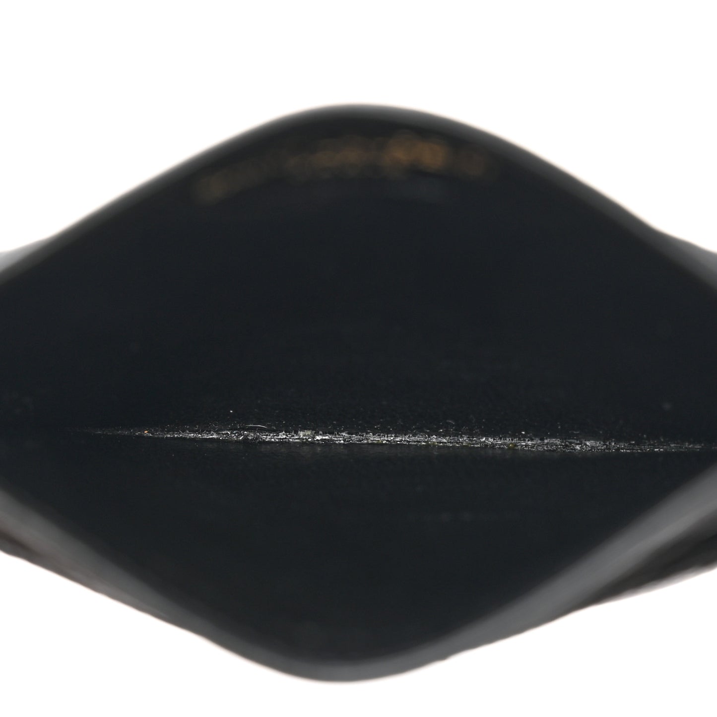 Grain De Poudre Matelasse Chevron Monogram Credit Card Case Black