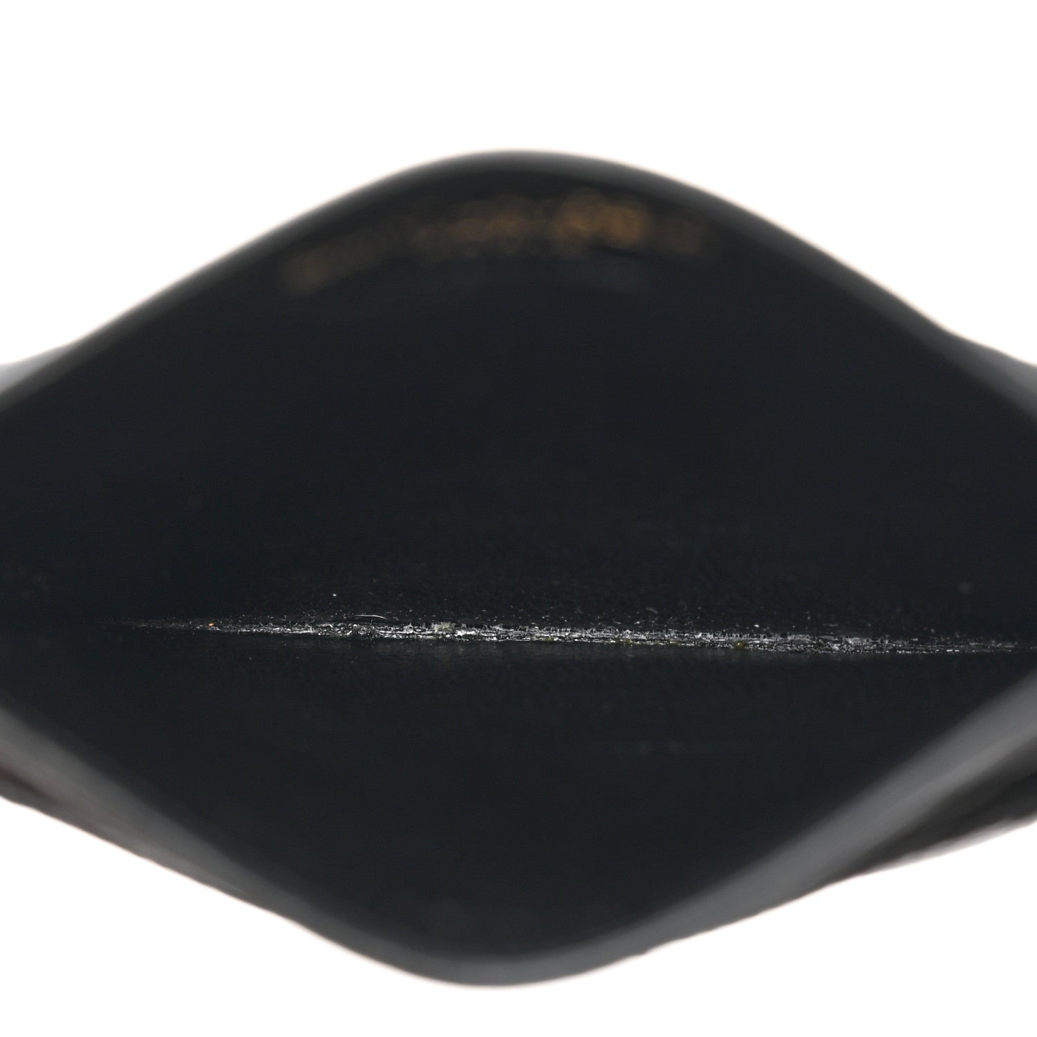 Saint Laurent Grain De Poudre Matelasse Chevron Monogram Credit Card Case Black 5 of 7