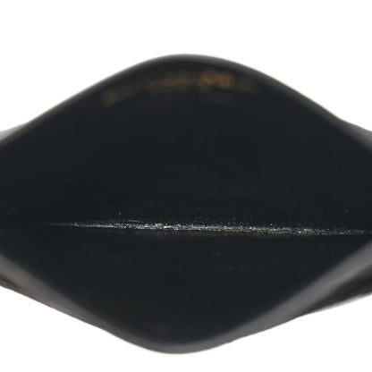 Saint Laurent Grain De Poudre Matelasse Chevron Monogram Credit Card Case Black 5 of 7