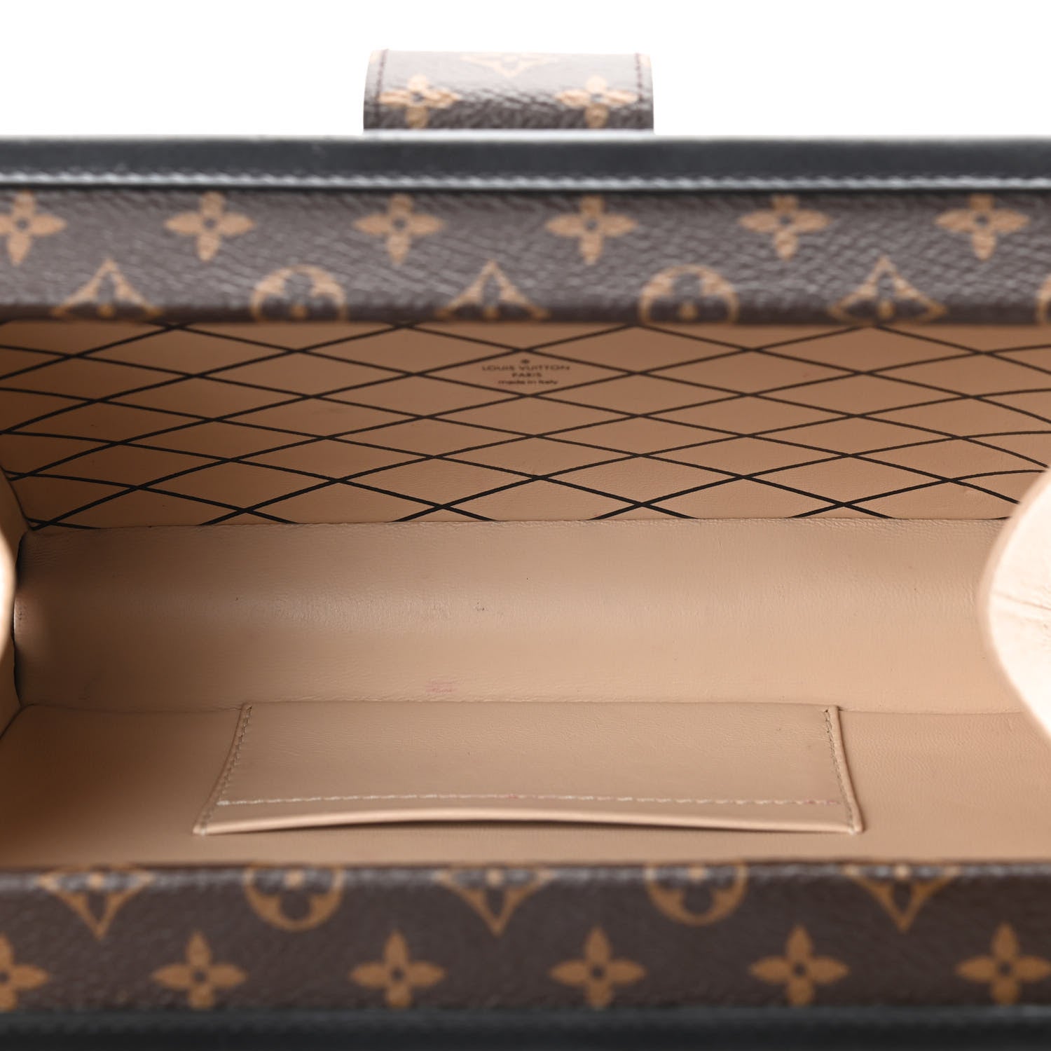 Louis Vuitton Monogram Tressage Petite Malle Beige White Orange 5 of 9