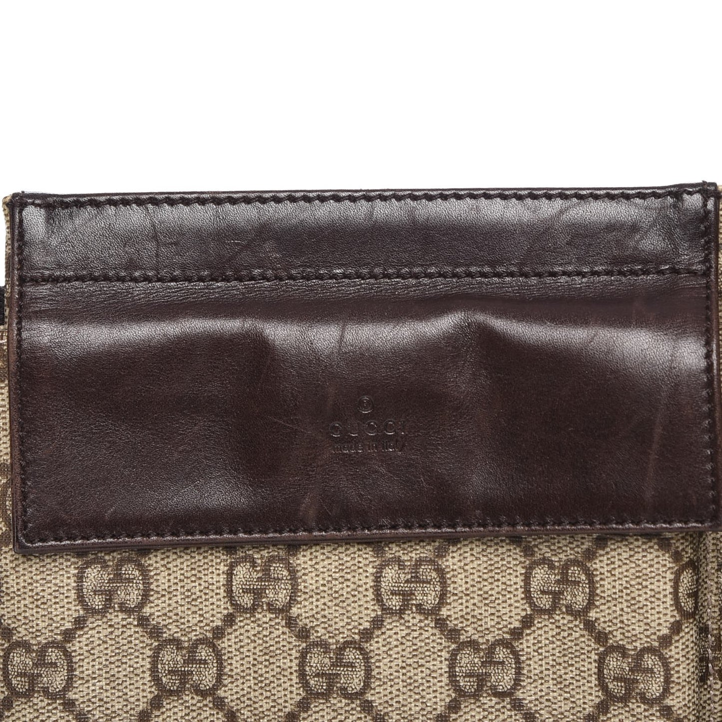 GG Monogram Double Pocket Belt Bag Dark Brown