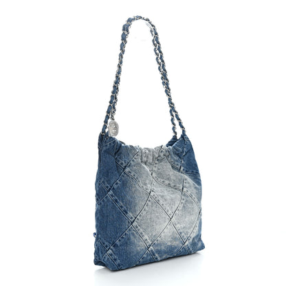 Chanel Denim Quilted Small Chanel 22 Blue 4 of 11
