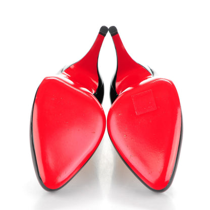 Christian Louboutin Patent Simple 100 Pumps 37.5 Black 5 of 8