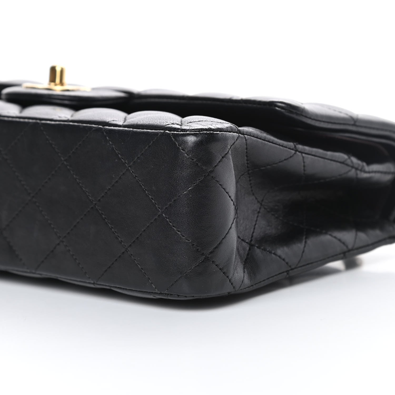 Chanel Lambskin Quilted Medium Double Flap Black 10 of 17