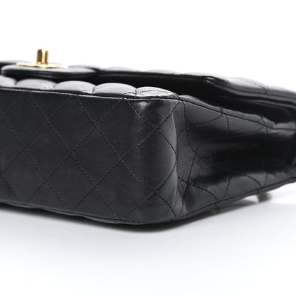 Chanel Lambskin Quilted Medium Double Flap Black 10 of 17