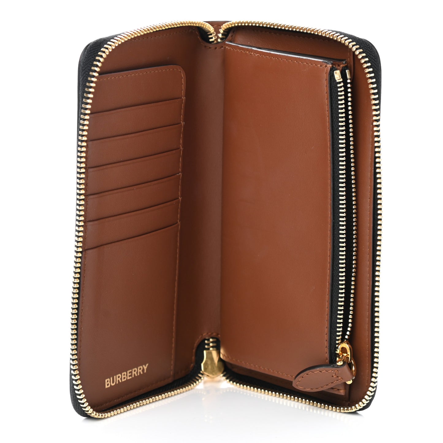E-Canvas Monogram Zip Around Wallet Bridle Brown