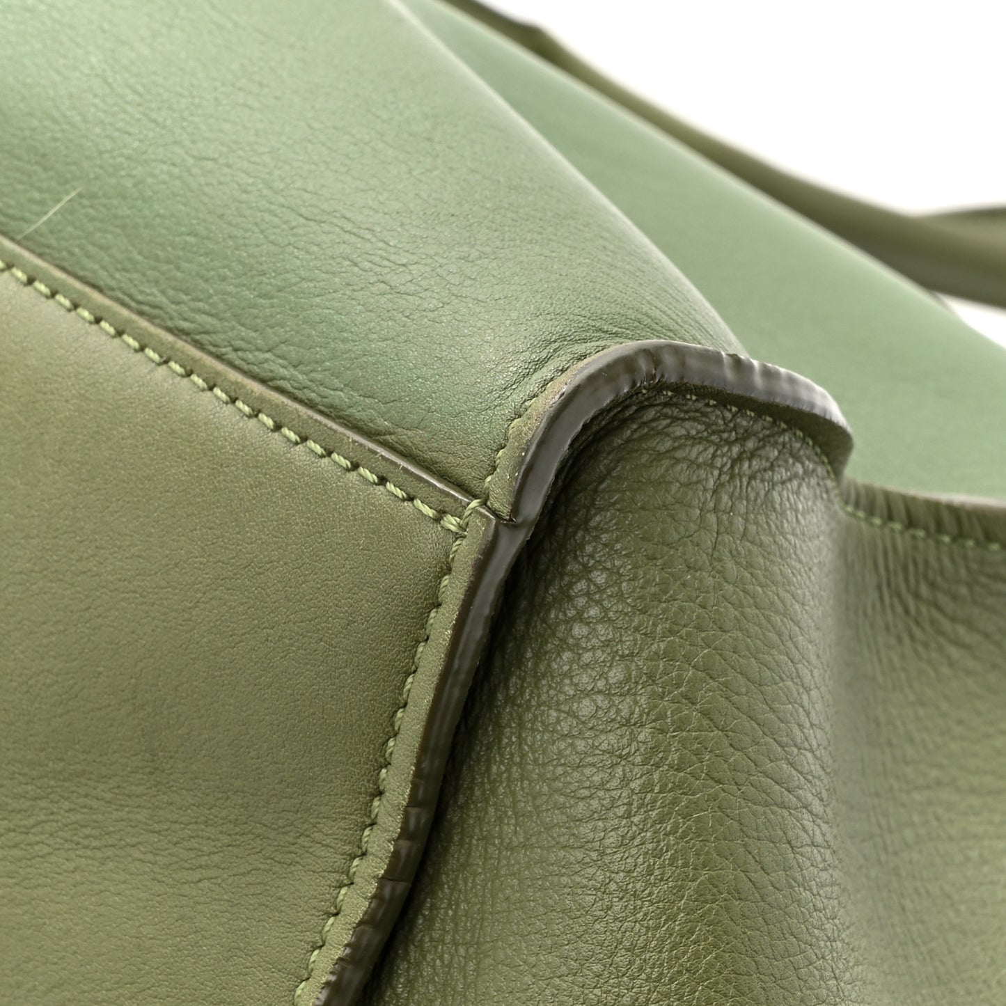 Smooth Calfskin Medium Big Bag Green