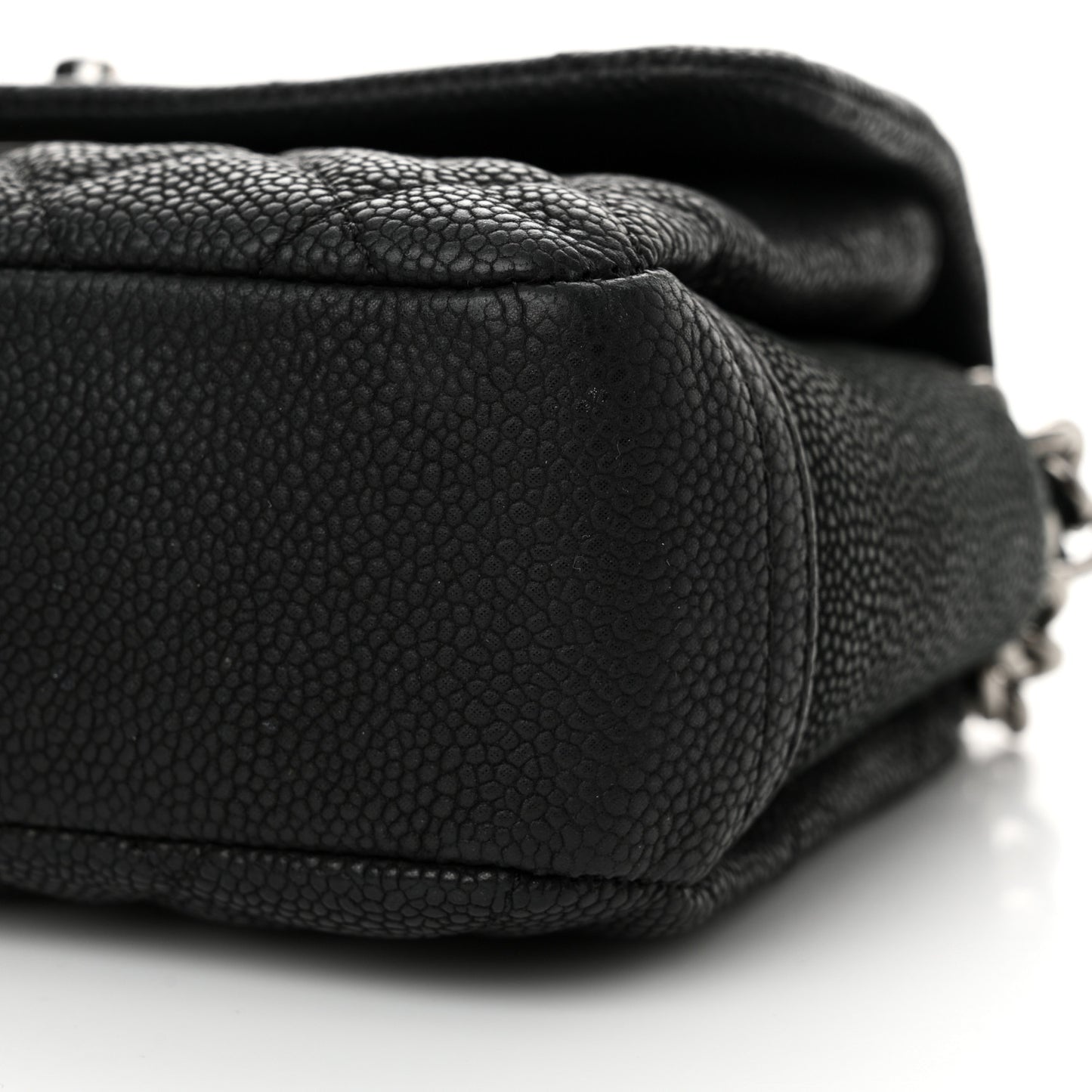 Caviar Quilted Small Lady Pearly Flap Black