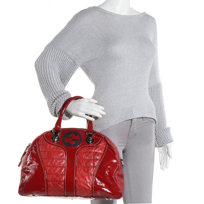 Gucci Leather Snow Glam Medium Boston Red 2 of 7