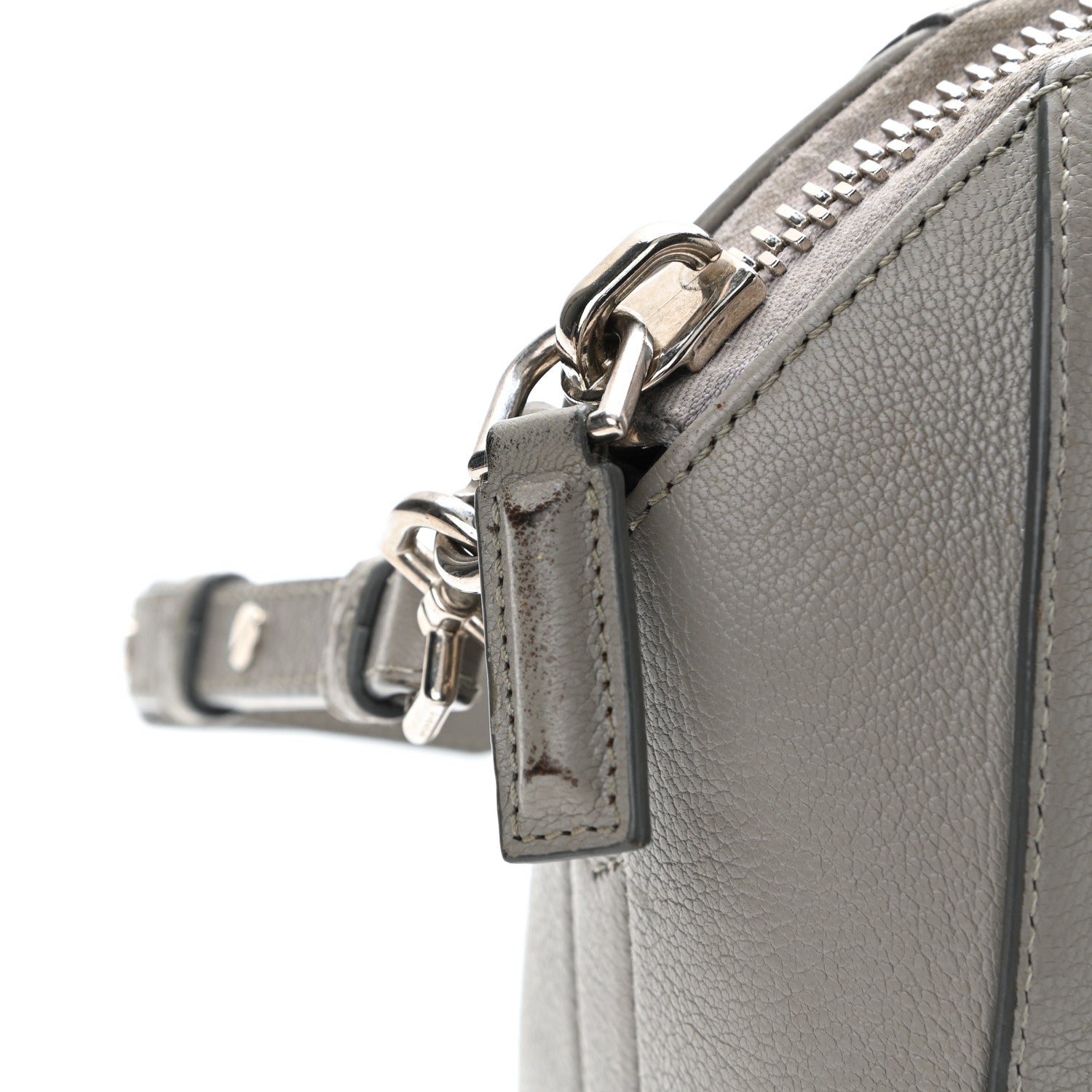 Givenchy Sugar Goatskin Mini Antigona Pearl Grey 19 of 19