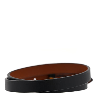 Hermes Swift Tadelakt Behapi Double Tour Reversible Bracelet T3 Black Fauve 4 of 6