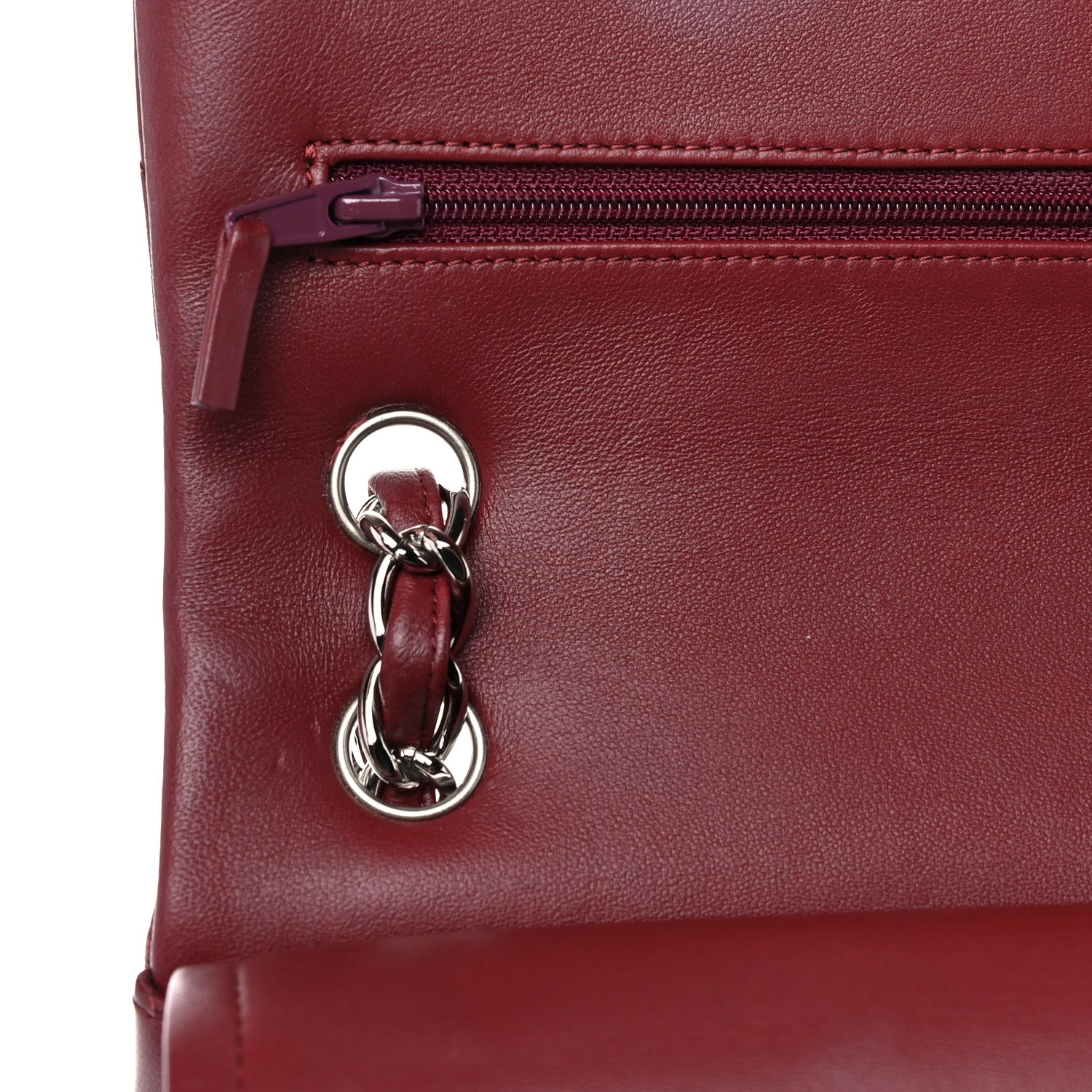 Chanel Lambskin Quilted Jumbo Double Flap Burgundy 11 of 19