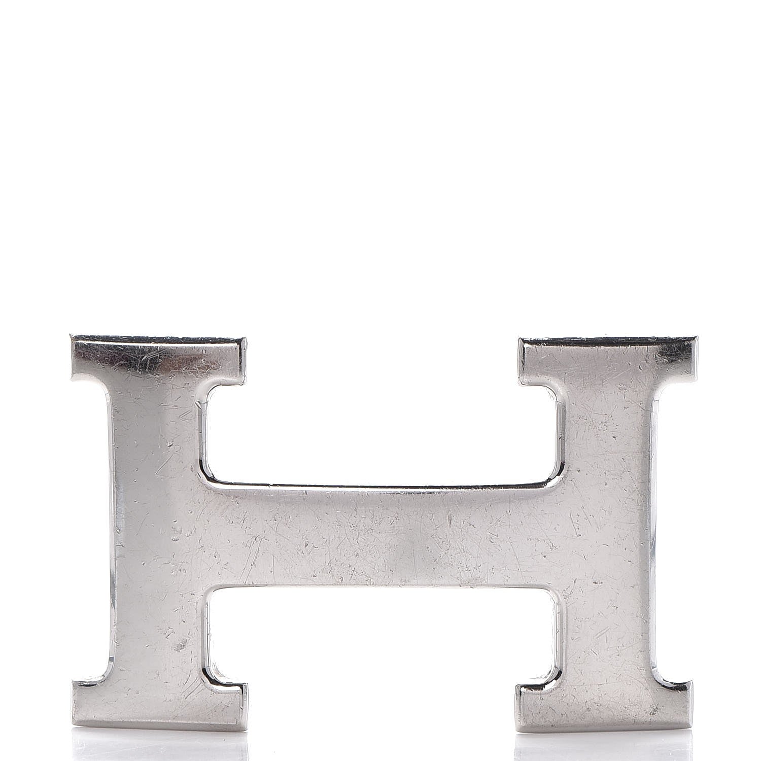 Hermes Polished Palladium 32mm H Belt Buckle 1 of 4