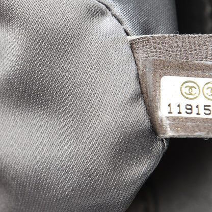 Chanel Metallic Jersey Quilted Medium Single Flap Grey 7 of 8