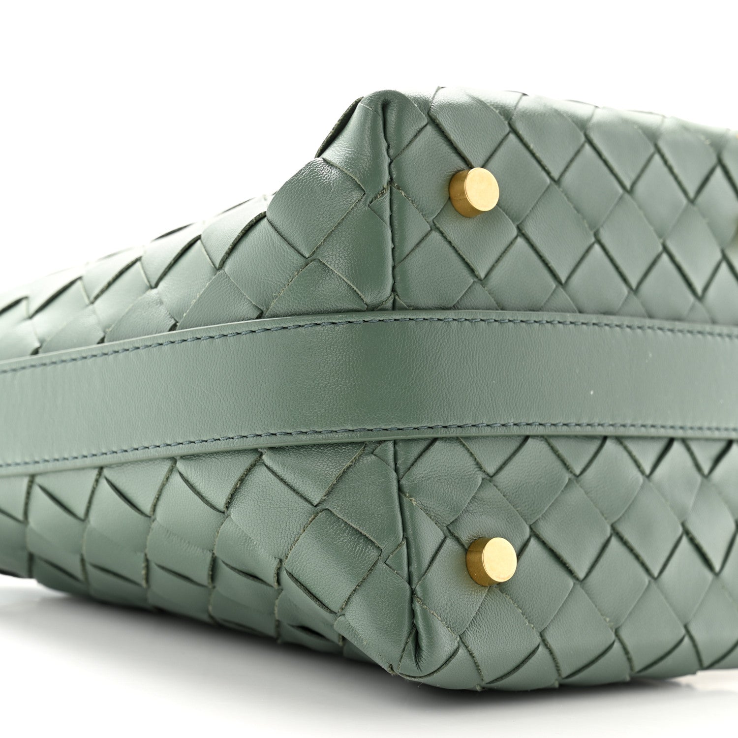 Bottega Veneta Calfskin Nappa Intrecciato Candy Wallace Aloe 9 of 13