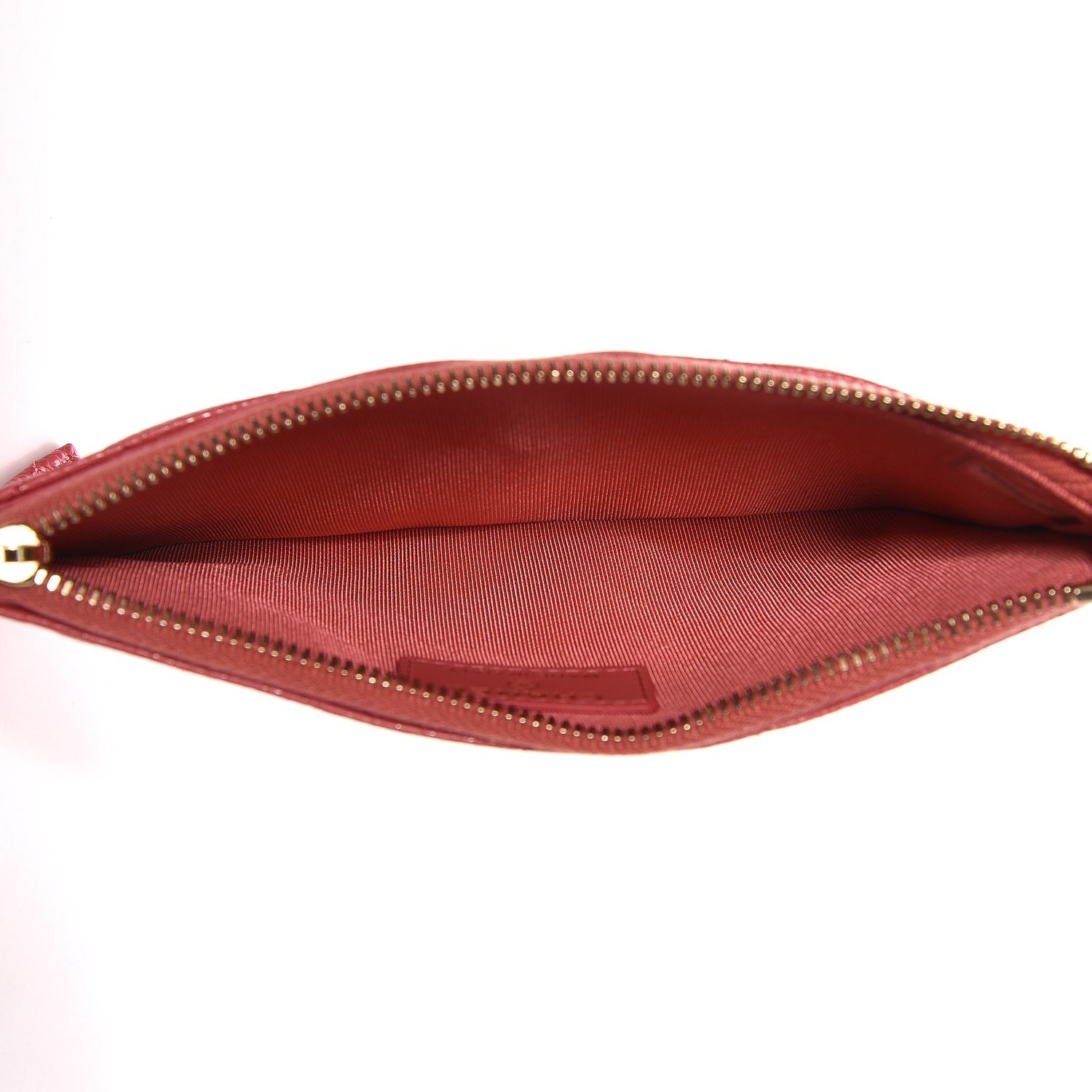 Chanel Iridescent Caviar Quilted Classic Zip Pouch Pink 5 of 8