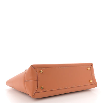 Bottega Veneta French Calfskin Maxi Intrecciato Medium Arco Caramel 4 of 14