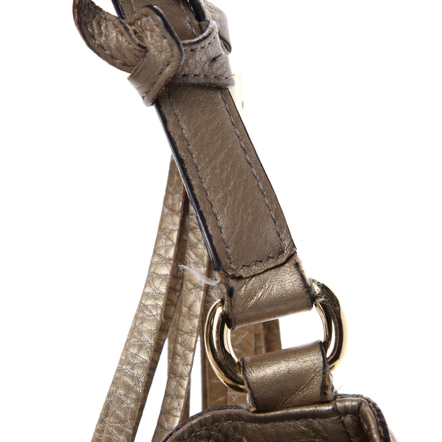 Gucci Metallic Pebbled Calfskin Medium Soho Shoulder Bag Golden Beige 12 of 18