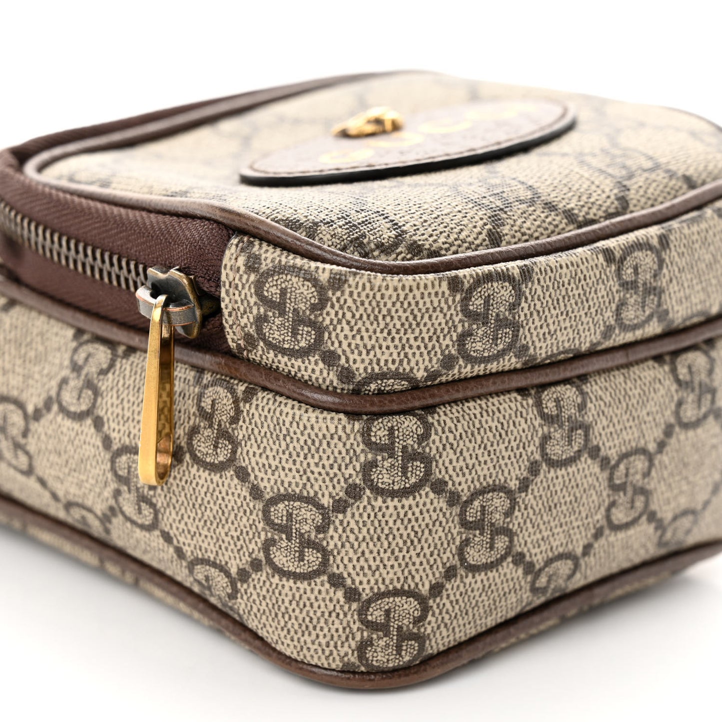 GG Supreme Monogram Mini Neo Vintage Double Zip Messenger Bag Beige New Acero Crop