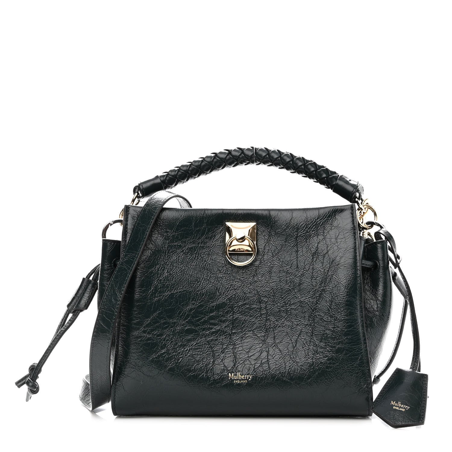 Mulberry Glossy Calfskin Small Iris Tote Black 1 of 9