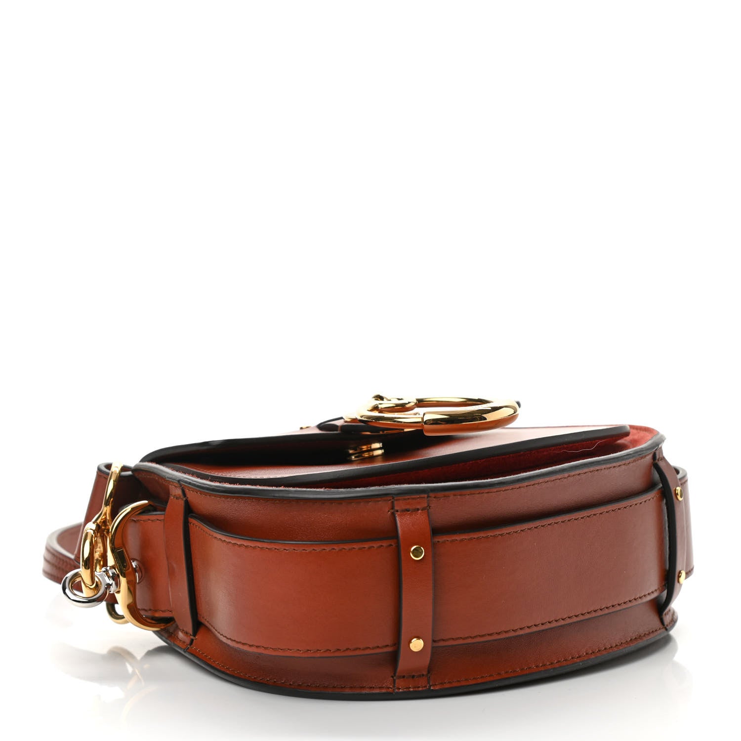 Chloe Calfskin Small Tess Bag Sepia Brown 4 of 9