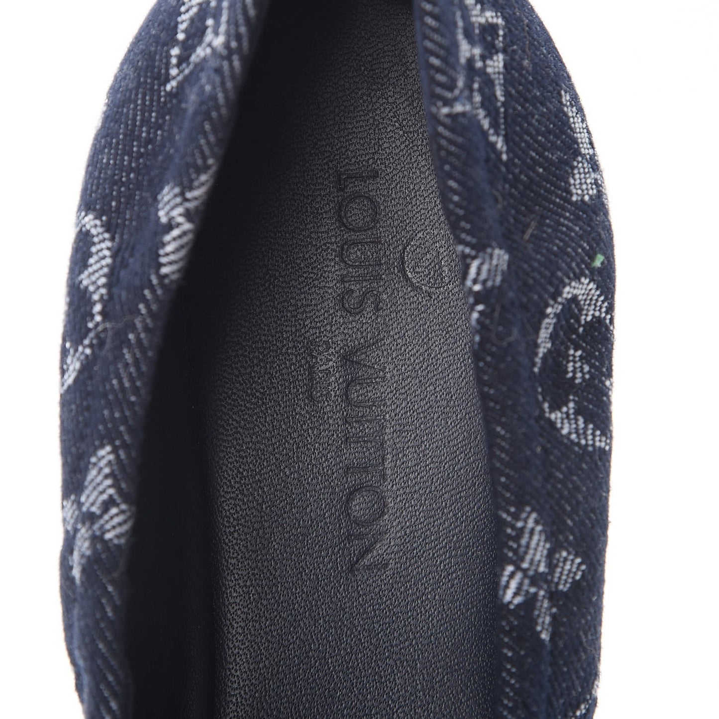 Monogram Denim Elba Ballerina Flats 36 Marine