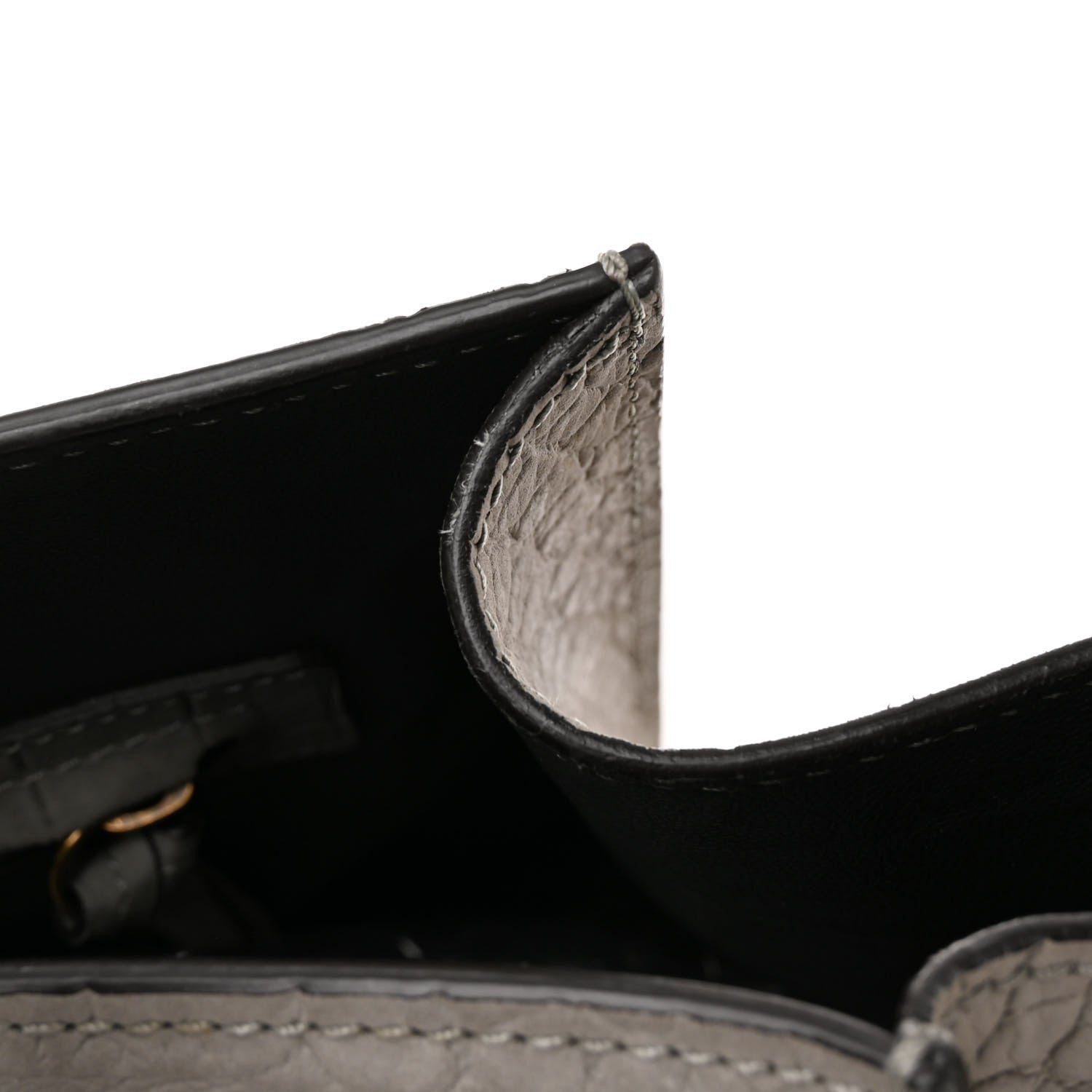 Celine Crocodile Embossed Nubuck Large Phantom Luggage Grey 11 of 12