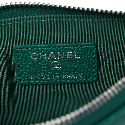 Chanel Caviar Quilted Small Cosmetic Case Green 5 of 7
