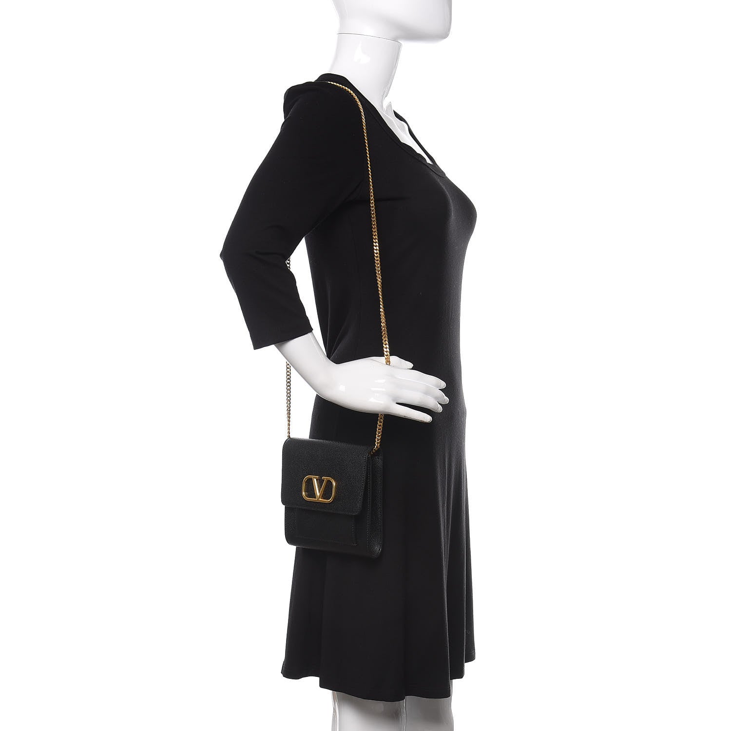 Valentino Garavani Calfskin VLogo Crossbody Bag Black 2 of 10