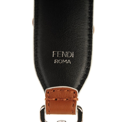 Fendi Calfskin Elaphe Flowerland Studded Strap You Brown Multicolor 3 of 4