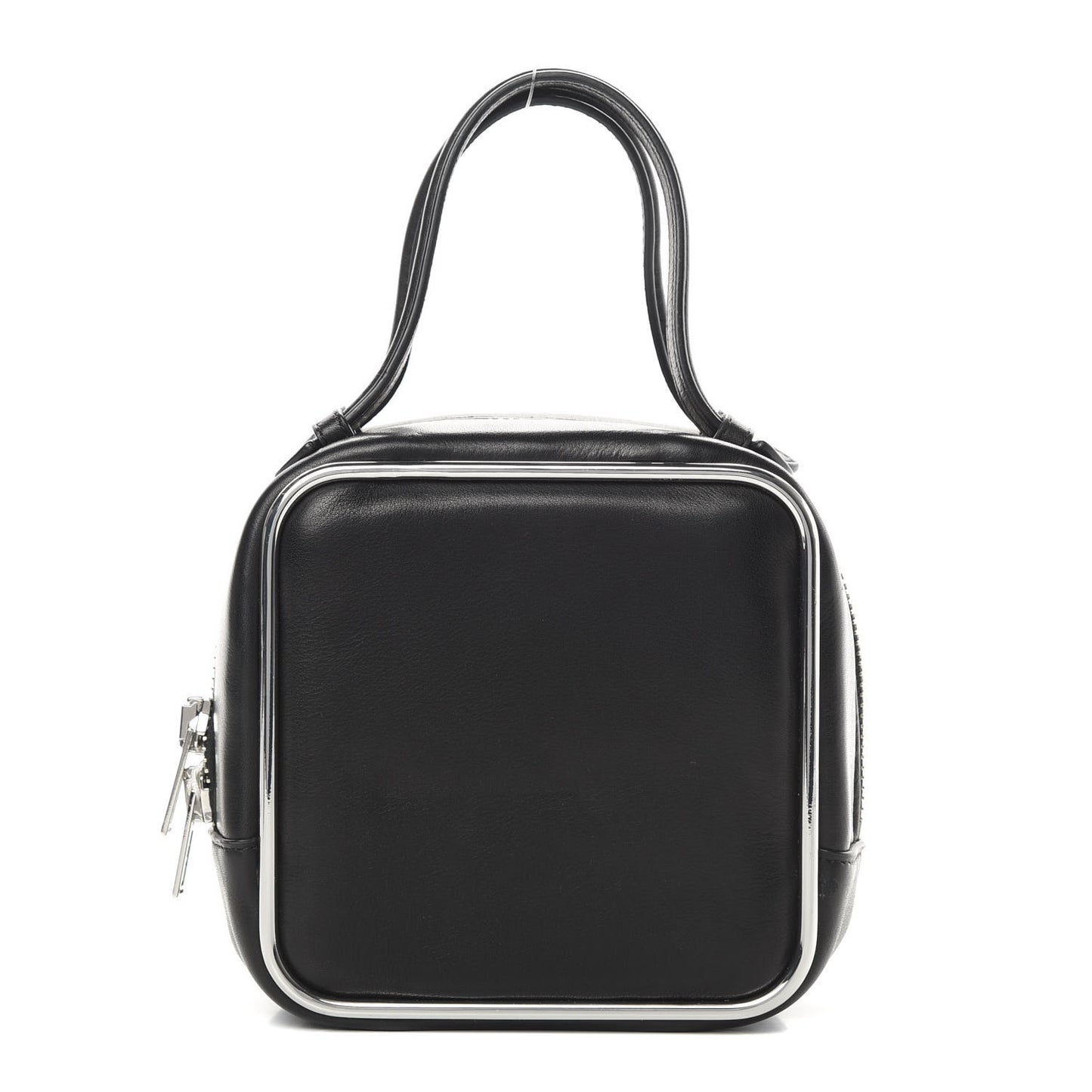 Supple Calfskin Halo Top Handle Bag Black