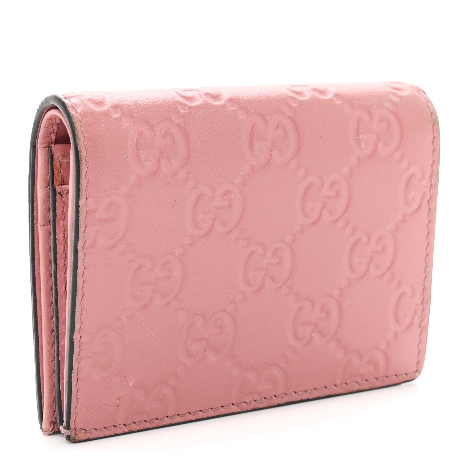 Gucci Guccissima Cherries Card Case Wallet Pink 3 of 7