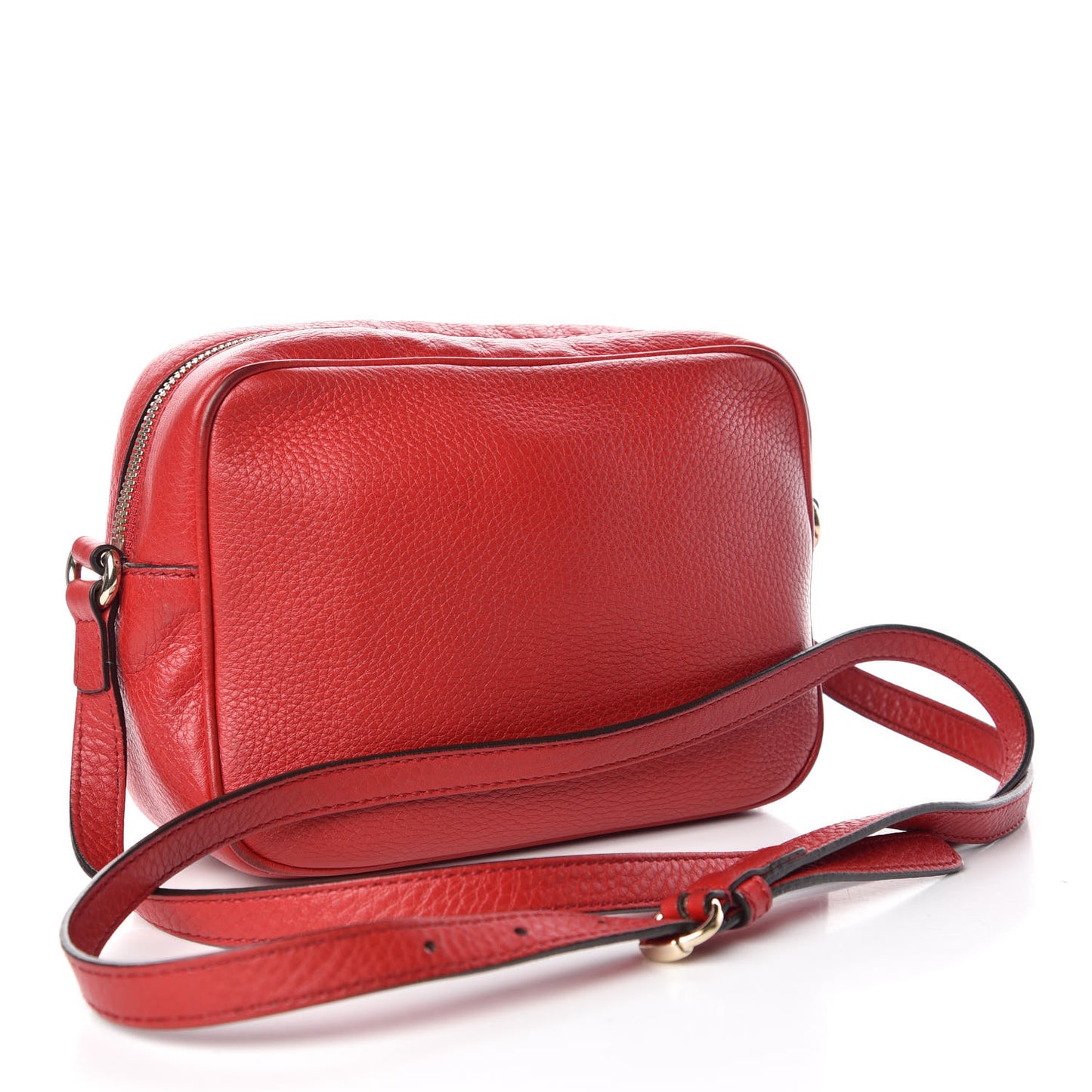 Pebbled Calfskin Small Soho Disco Bag Tabasco Red