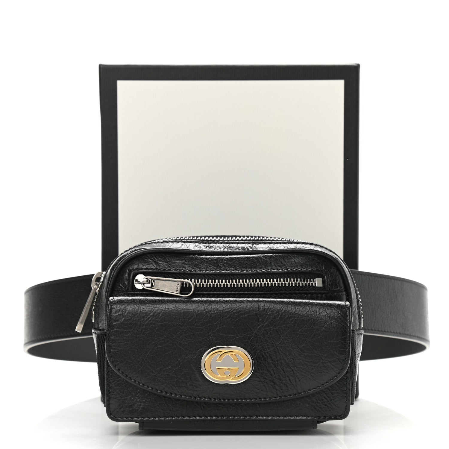 Gucci Fluffy Calfskin Mini Morpheus Belt Bag 80 32 Black 10 of 10