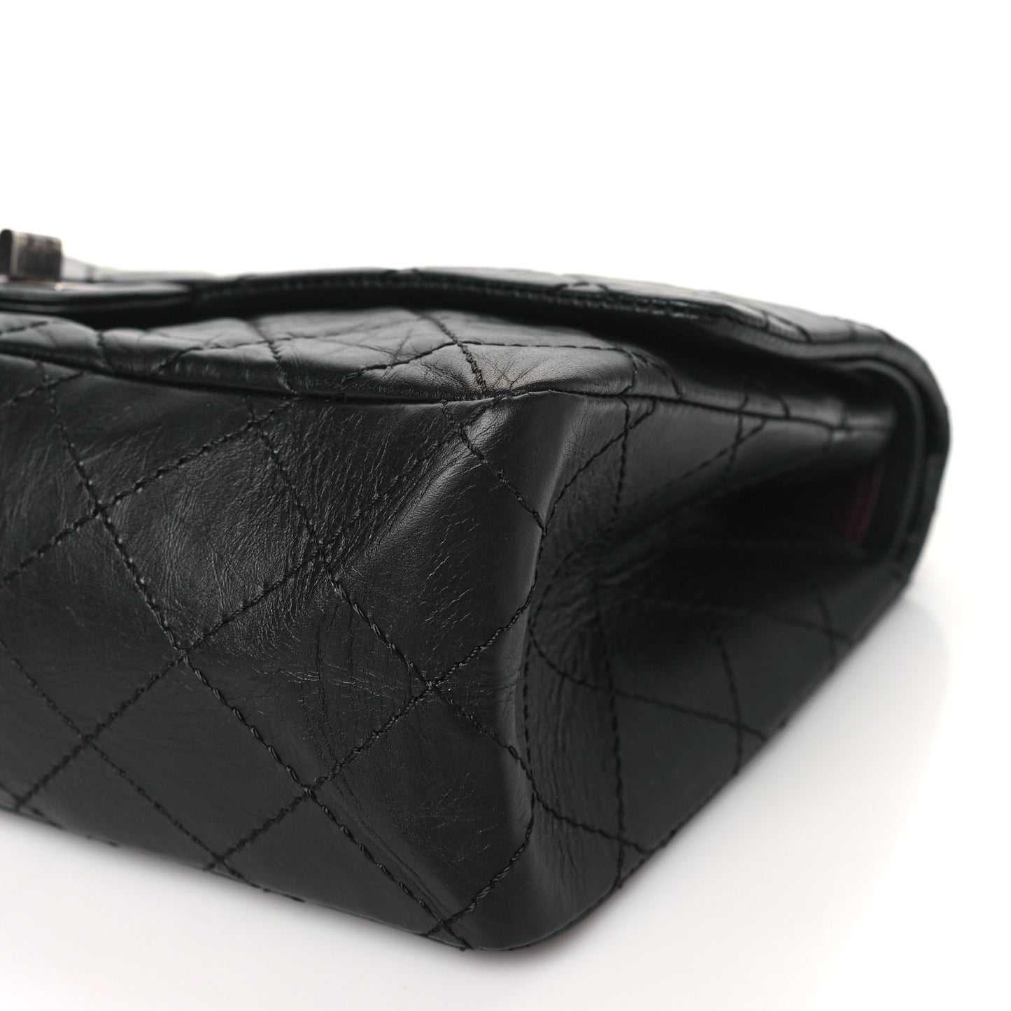 Aged Calfskin Quilted 2.55 Reissue 226 Flap Black