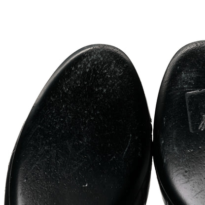 Chanel Aged Calfskin Quilted CC Cap Toe Ballerina Flats 40 Black 8 of 10