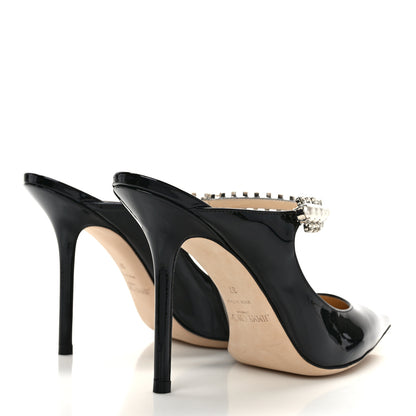 Jimmy Choo Patent Crystal Bing 100 Pumps 37 Black 4 of 8