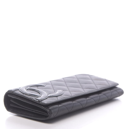 Chanel Calfskin Quilted Cambon Tri-Fold Wallet Black 4 of 10