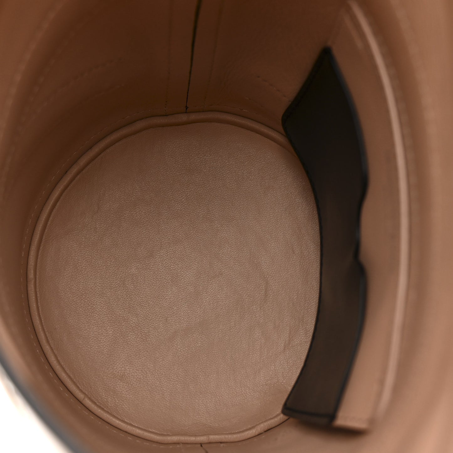 Calfskin Mini Curve Bucket Bag Tan