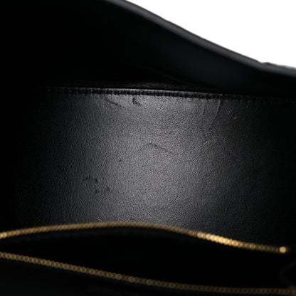 Balenciaga Shiny Calfskin Crocodile Embossed Small Hourglass Top Handle Bag Black 13 of 16