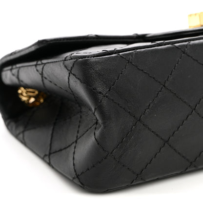 Chanel Aged Calfskin Quilted 2.55 Reissue Mini Flap Black 9 of 10