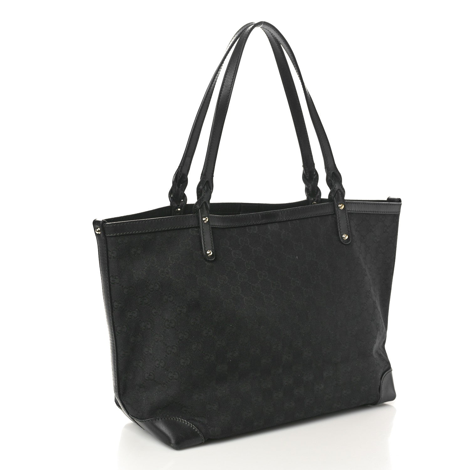 Gucci Monogram Medium Craft Tote Black 3 of 12