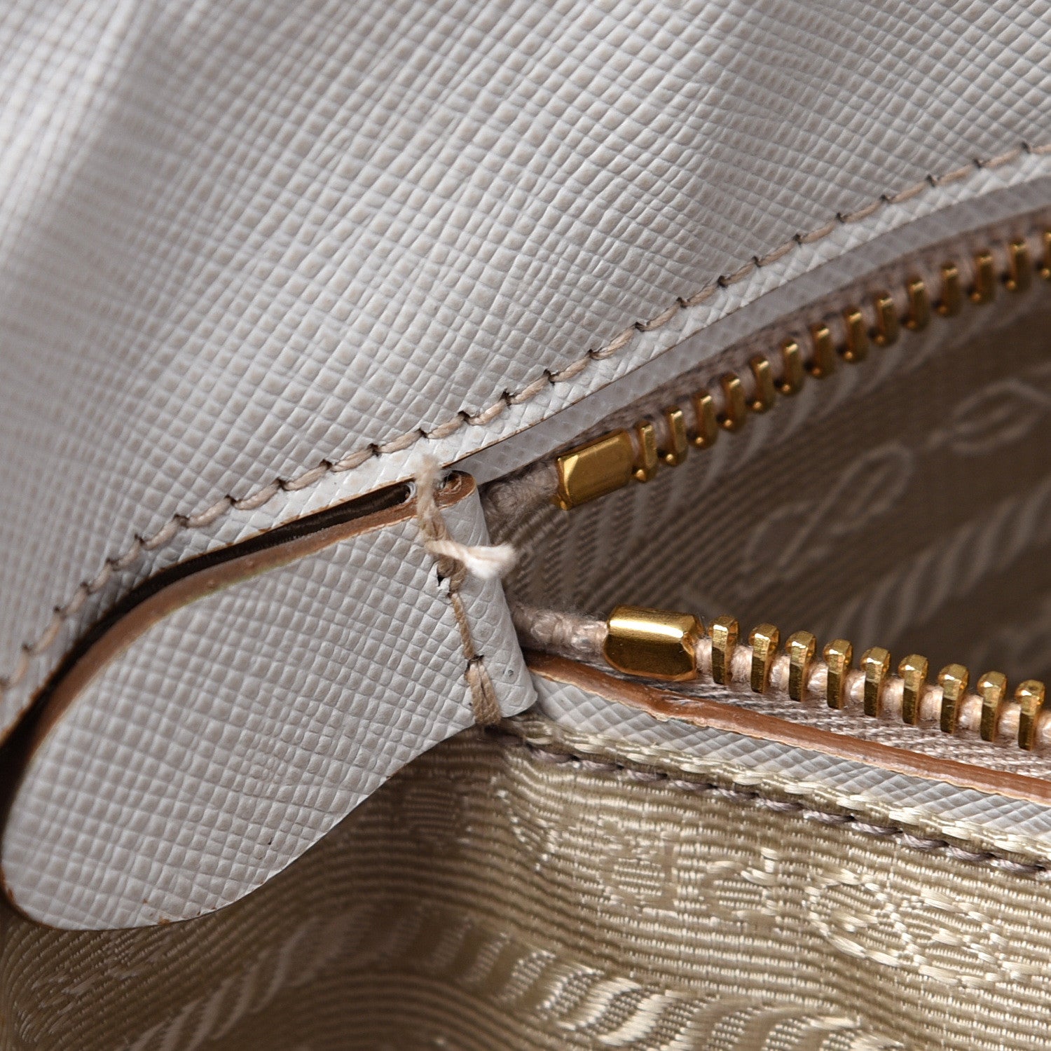 Prada Saffiano Lux Bi-Color Tote Talco Visone 17 of 17