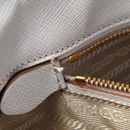 Prada Saffiano Lux Bi-Color Tote Talco Visone 17 of 17