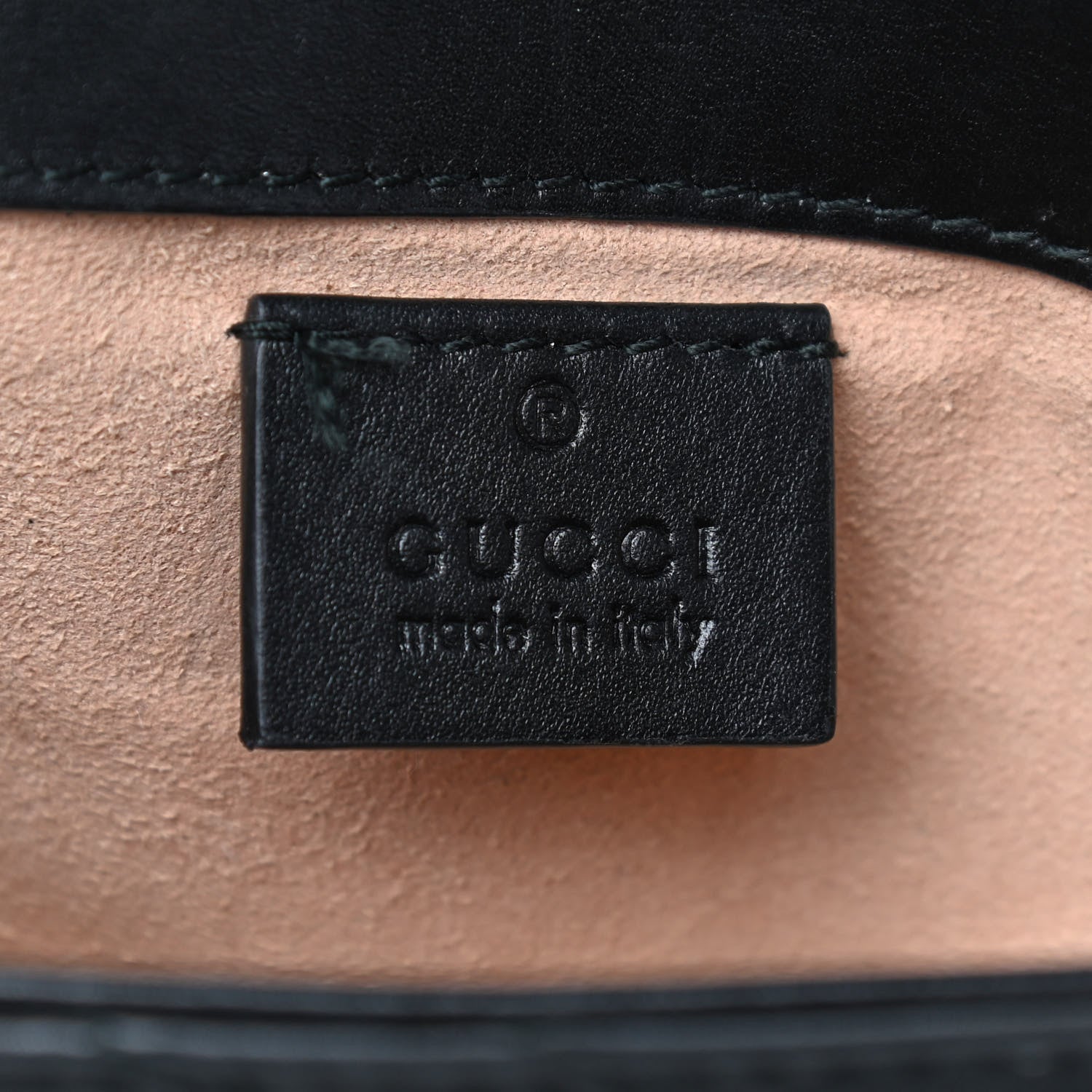 Gucci Calfskin Matelasse Super Mini GG Marmont Shoulder Bag Black 8 of 9