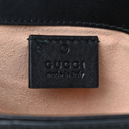 Gucci Calfskin Matelasse Super Mini GG Marmont Shoulder Bag Black 8 of 9