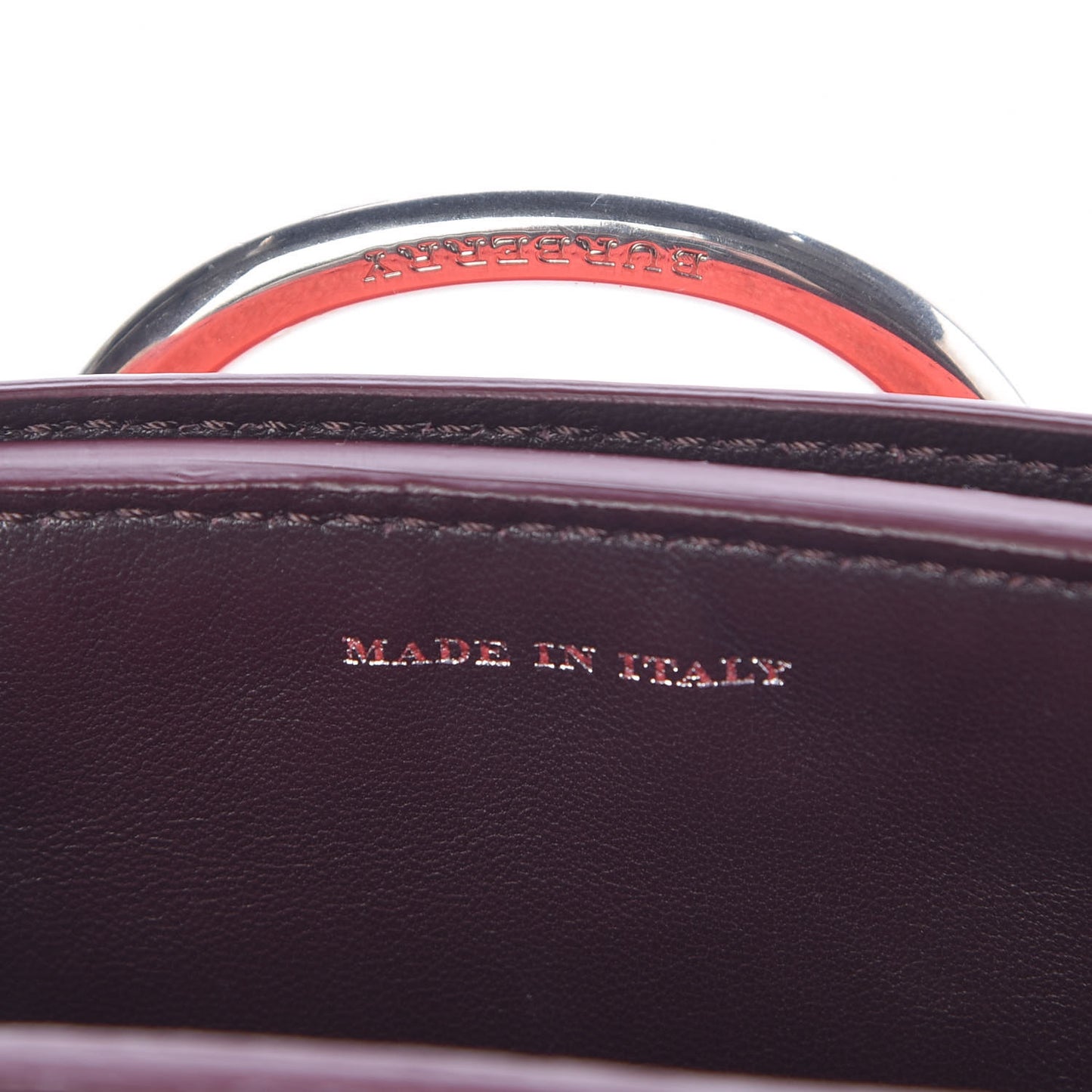 Goatskin Mini D-Ring Bag Bright Red